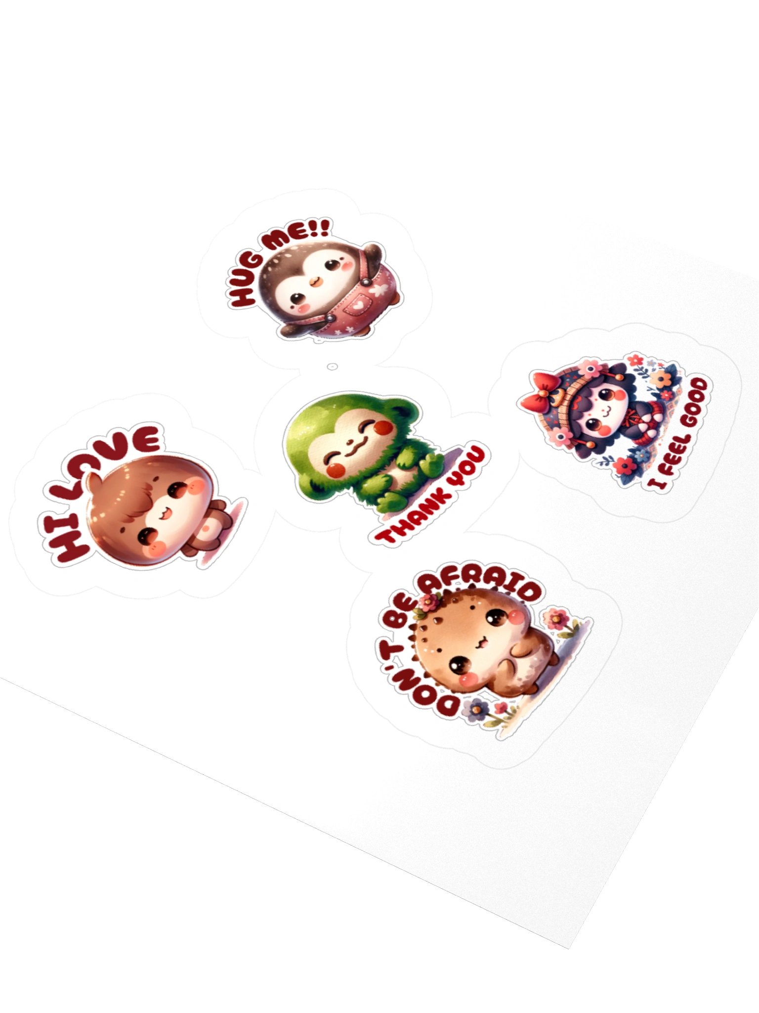 Kawaii Mood Emoji Kiss Cut Stickers product image (3)