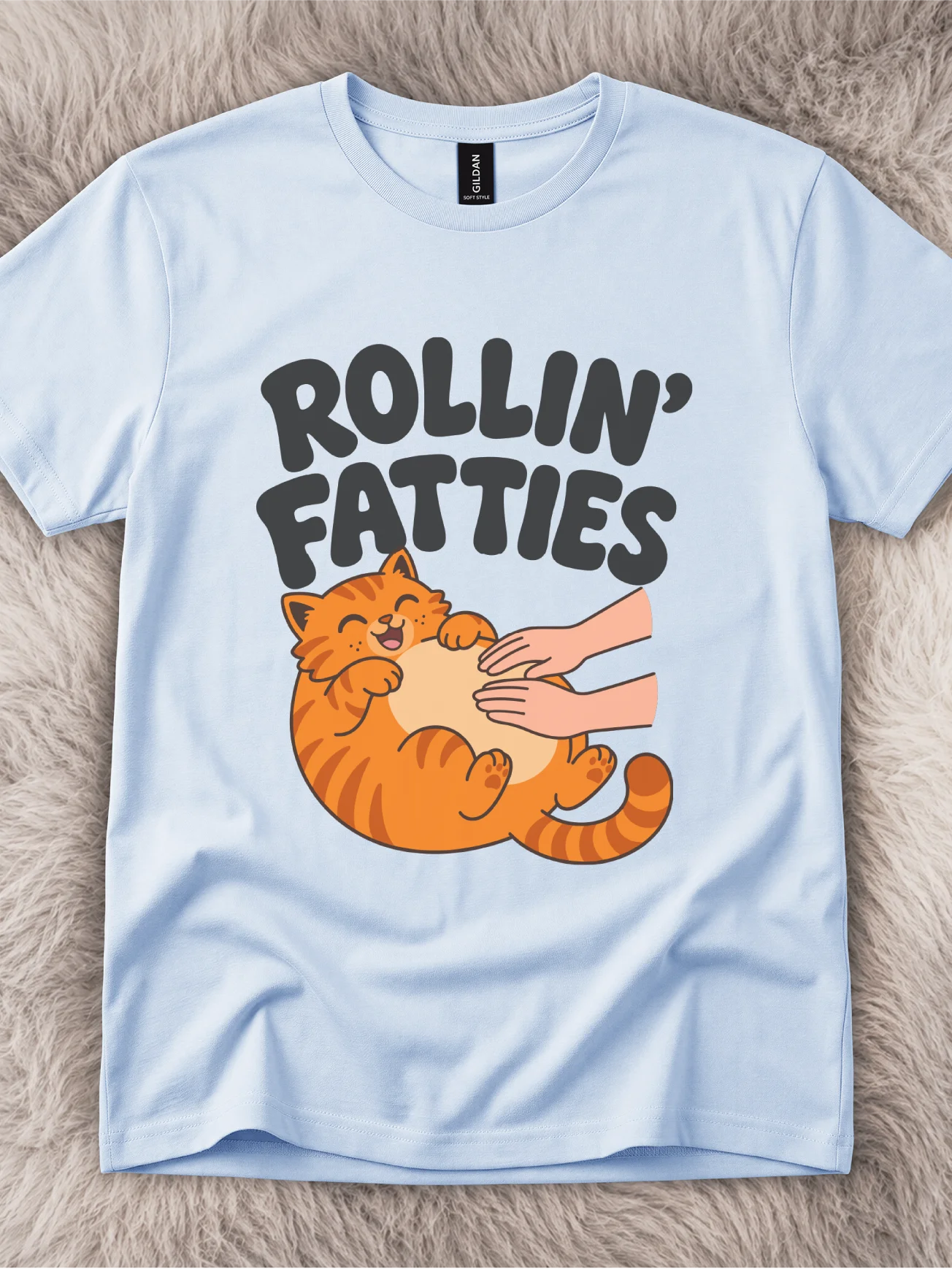 Rollin Fatties Orange Cat Shirt product image (1)