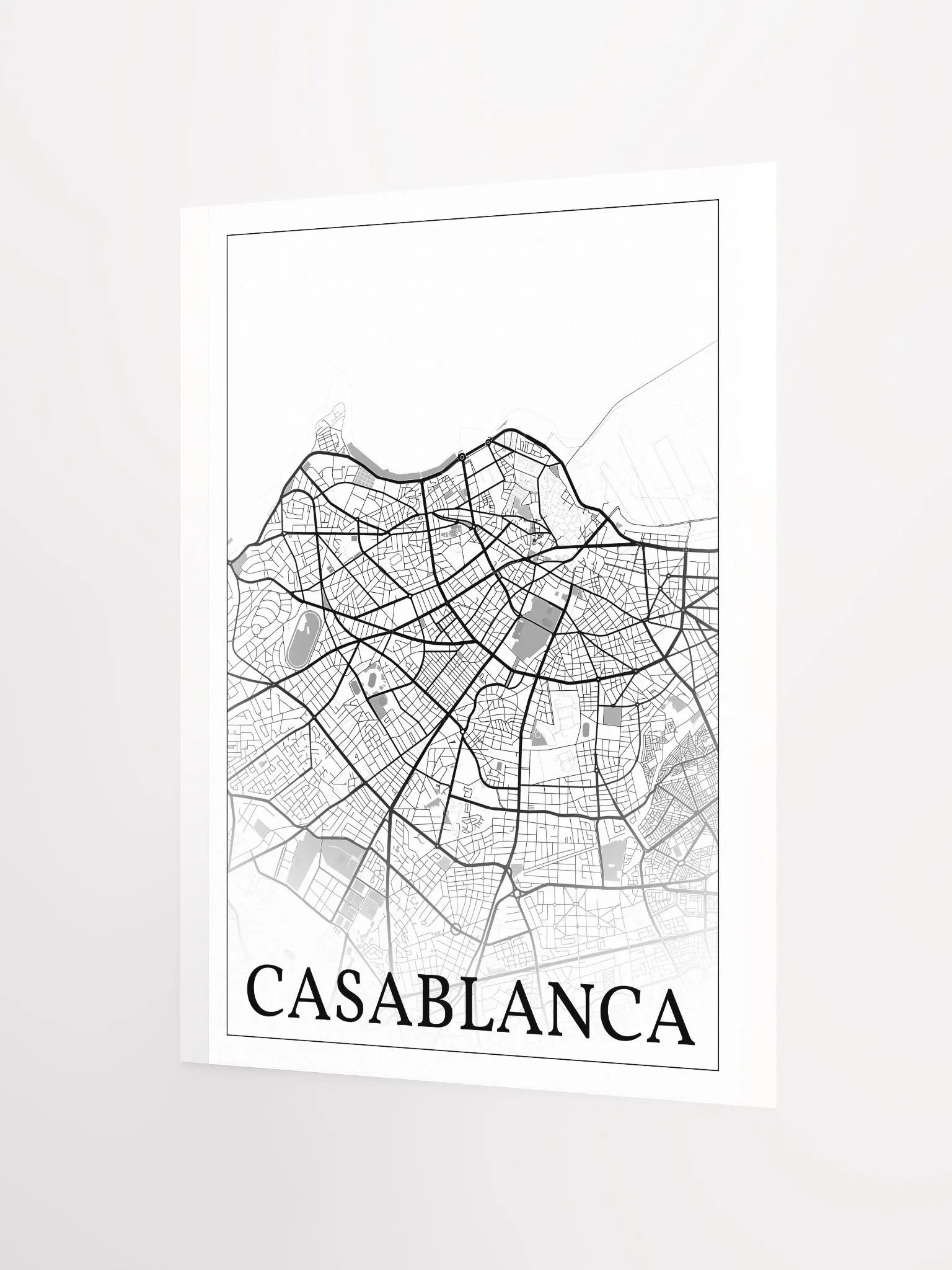 Casablanca, Morocco, city map print product image (9)
