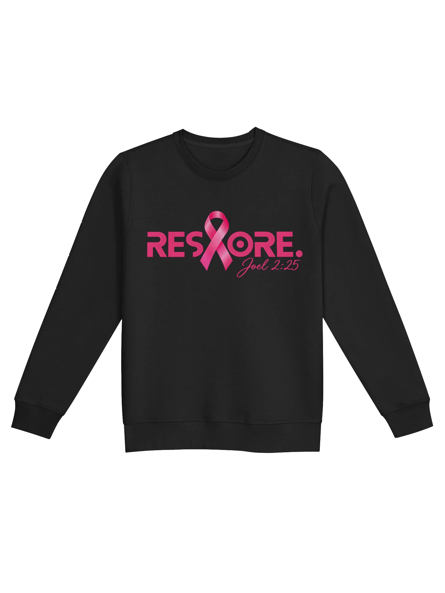 RESTORE. Breast Cancer Awareness Sweatshirt — Joel 2:25 | Faith • Strength • Hope product image (3)