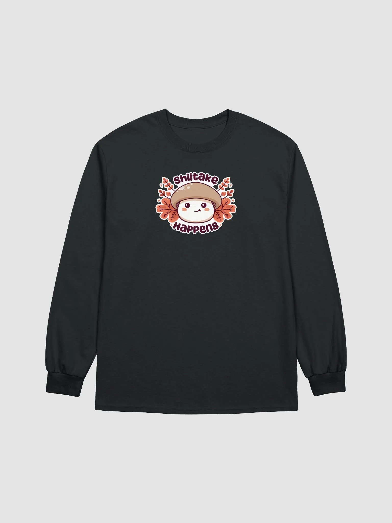 *Limited Time* Shiitake Happens Long Sleeve Shirt (Dark) product image (2)