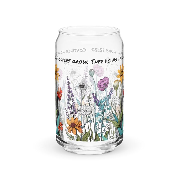 Wildflower Luke 12:27 Can-Shaped Glass Tumbler product image (2)