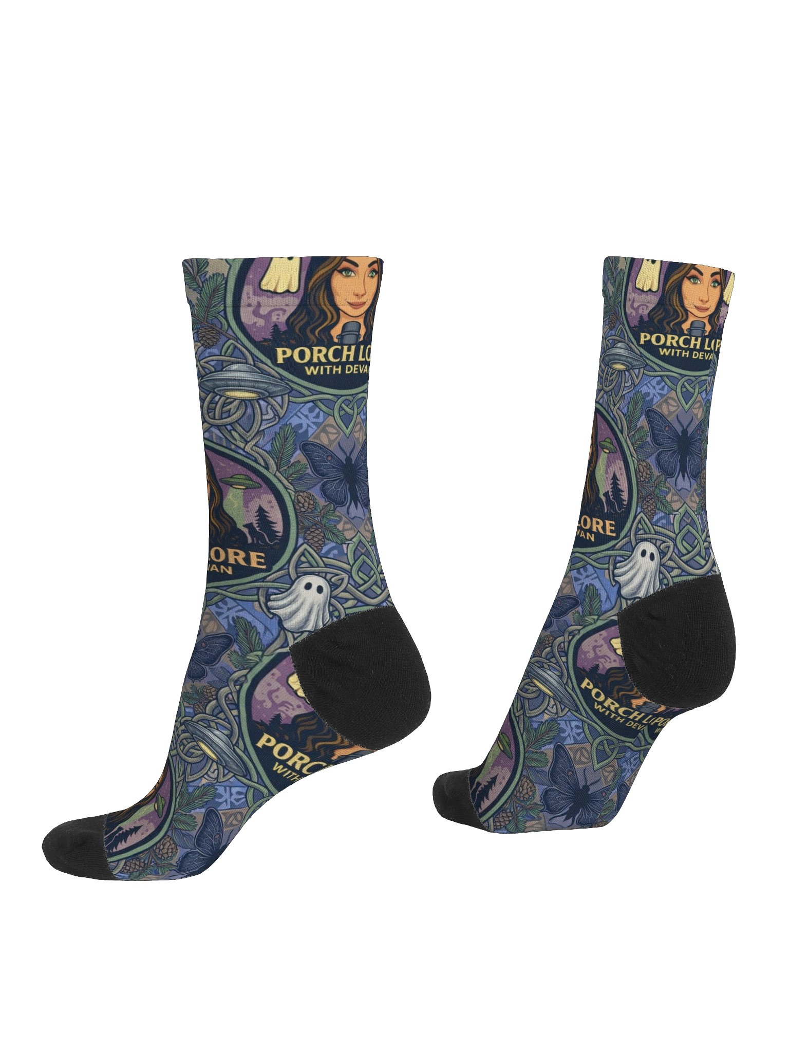 PORCH LORE DEVAN PERIWINKLE MOTH SOCKS product image (4)