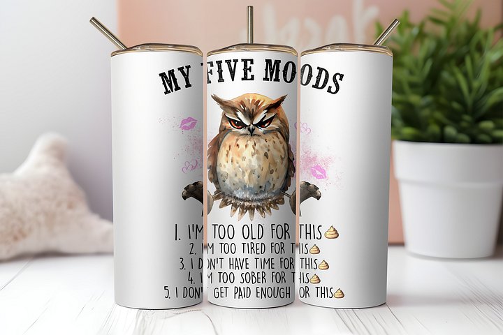 Whimsical Owl Stainless Steel Tumbler product image (2)