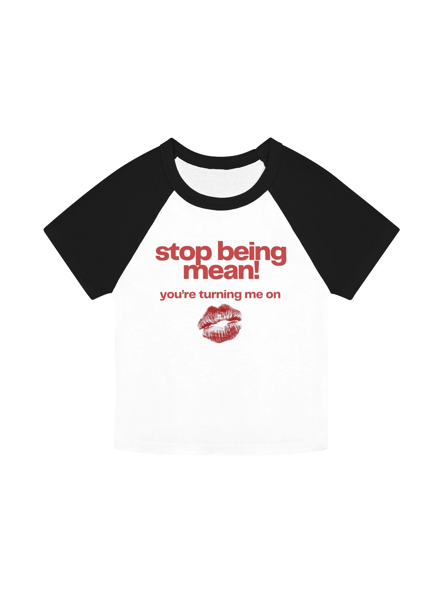 Stop Being Mean! Baby Tee | Funny Flirty Graphic Baby Tee product image (2)