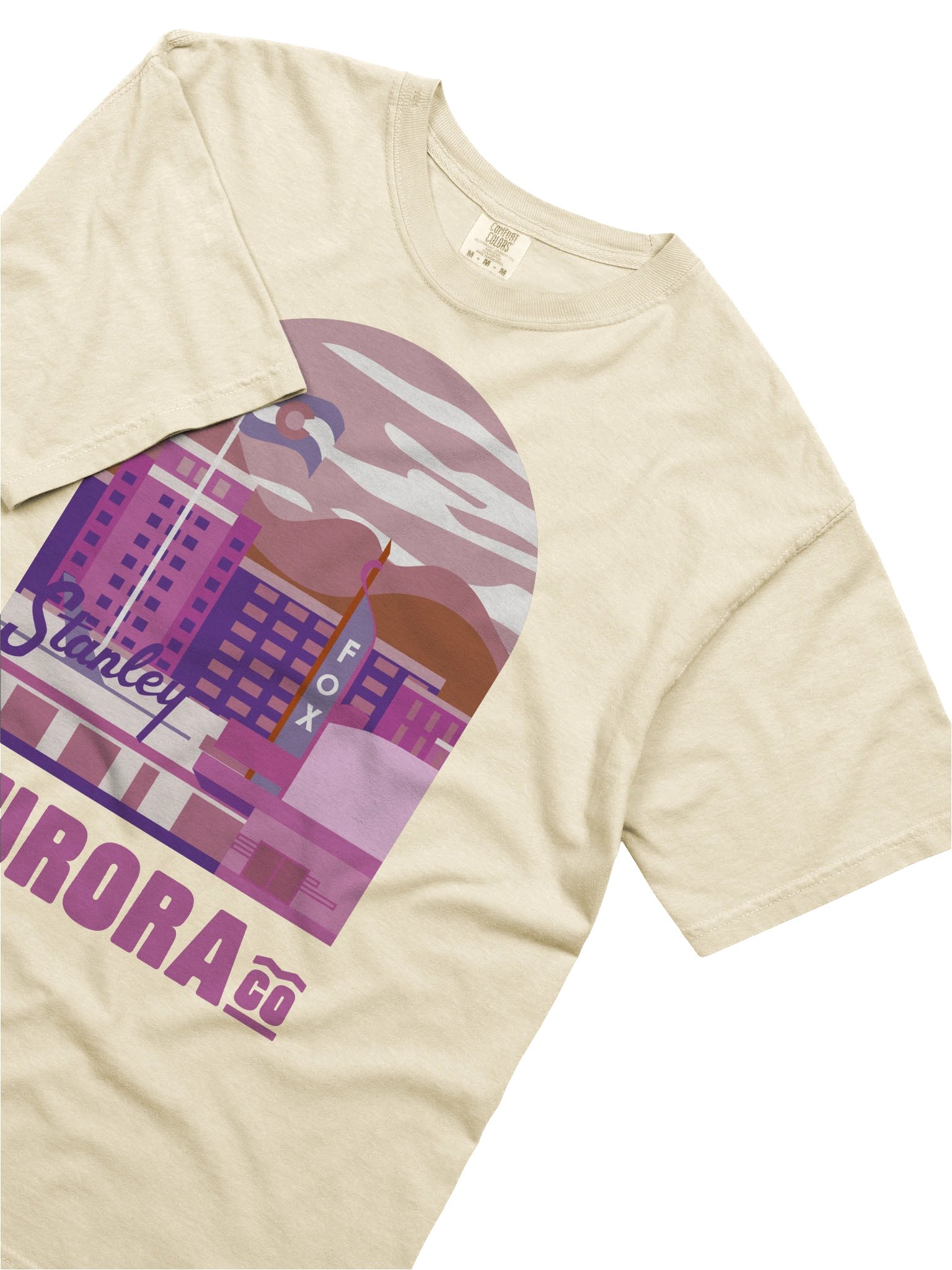 Aurora Cityscape T-shirt (Pink) product image (17)