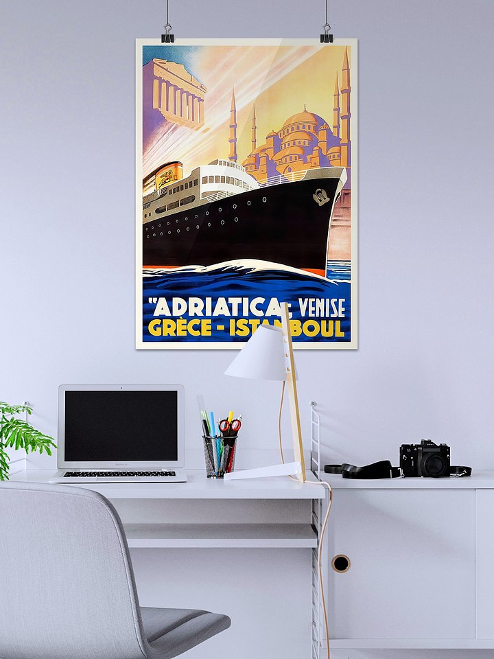 Greece Istanbul, Turkey, Adriatic (France, 1910s) — retro vintage travel poster product image (2)