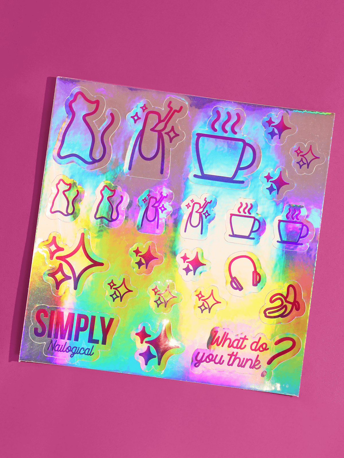 Simply Neon Lines Holographic Stickers | Simply Nailogical Shop