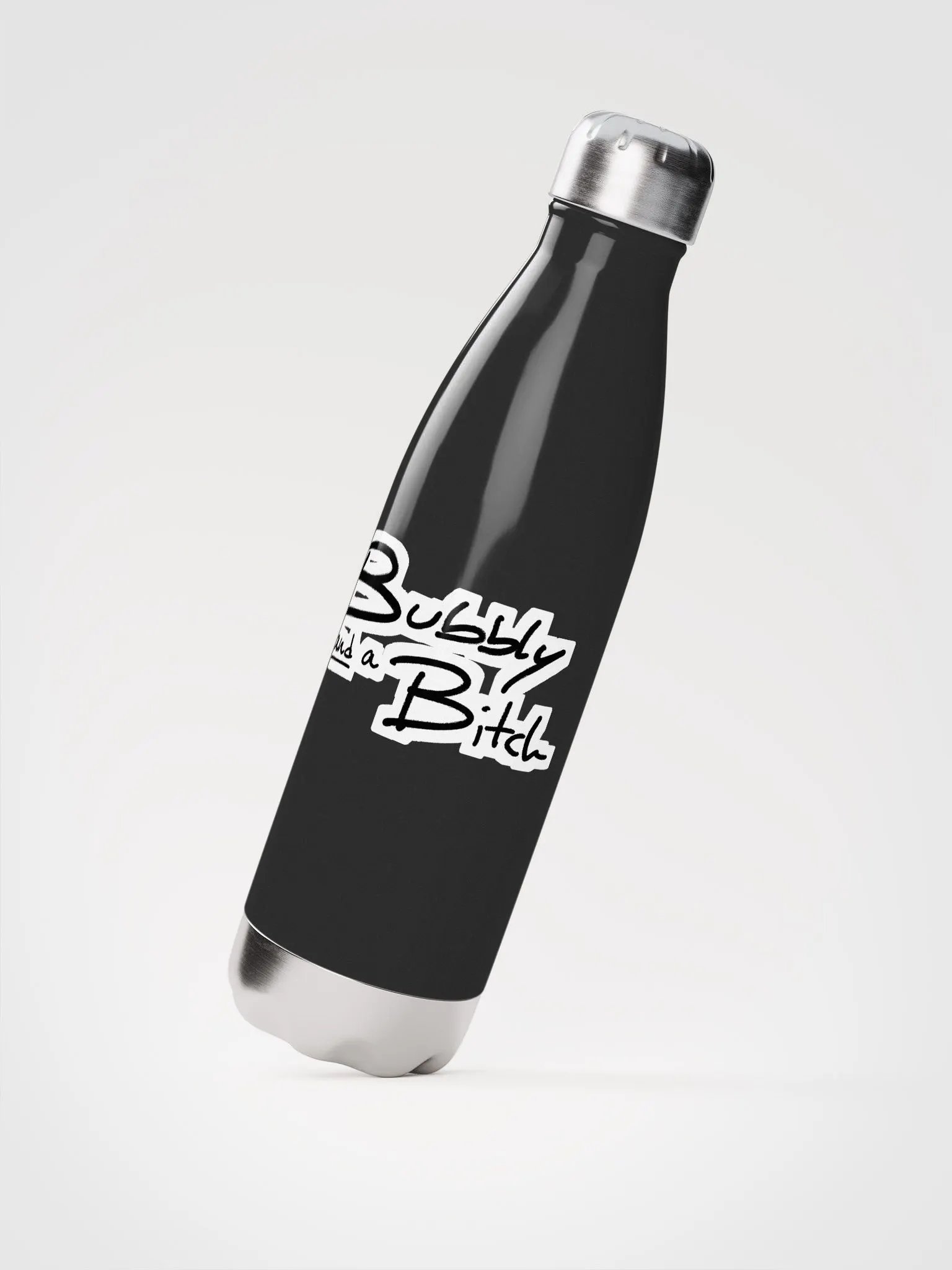 Bubbly and a B*tch (bubble design) stainless steel water bottle product image (1)