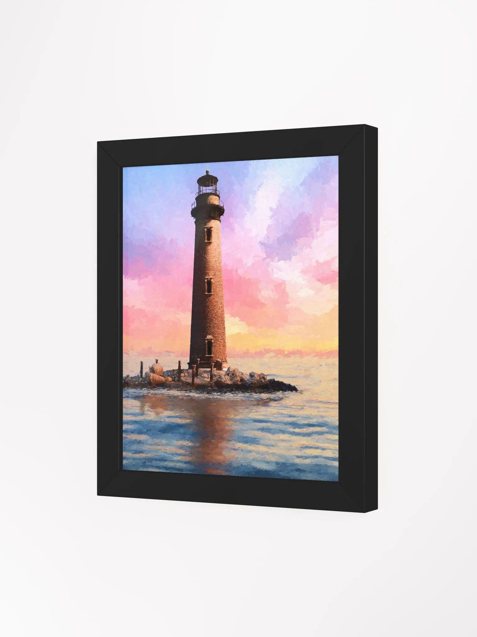 Sand Island Lighthouse – Mobile Alabama Studio Framed Print product image (3)