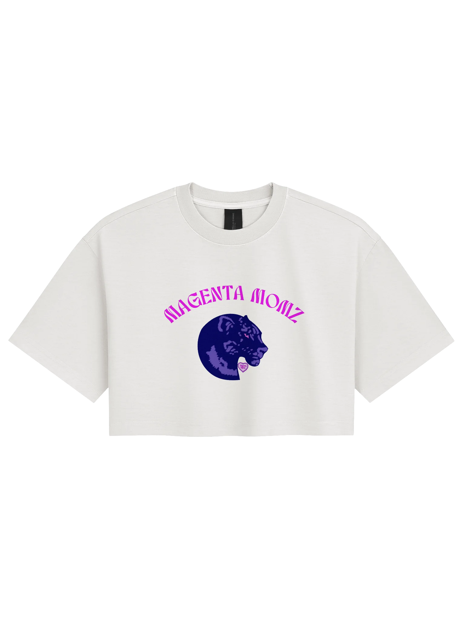 MAGENTA MOMZ PANTHER HEAD BABY TEE product image (1)