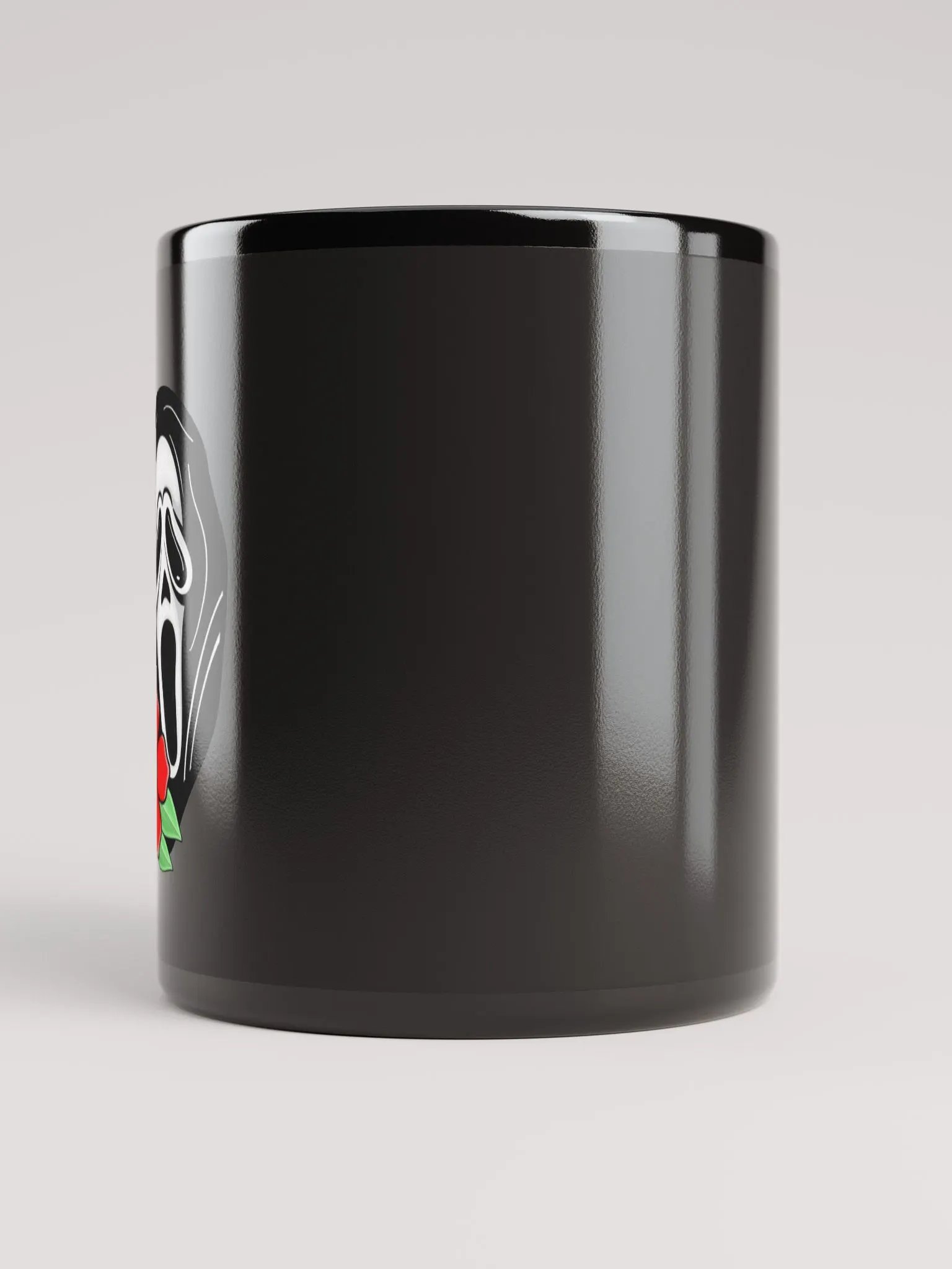 Floral Ghostie Black Glossy Mug product image (10)