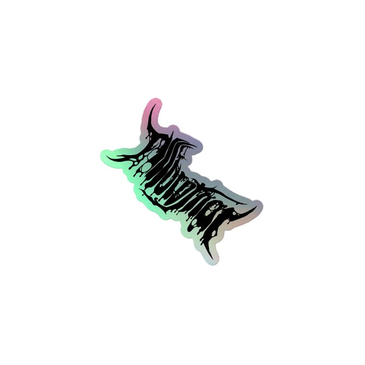 Melted Logo Sticker - Black Holo product image (1)
