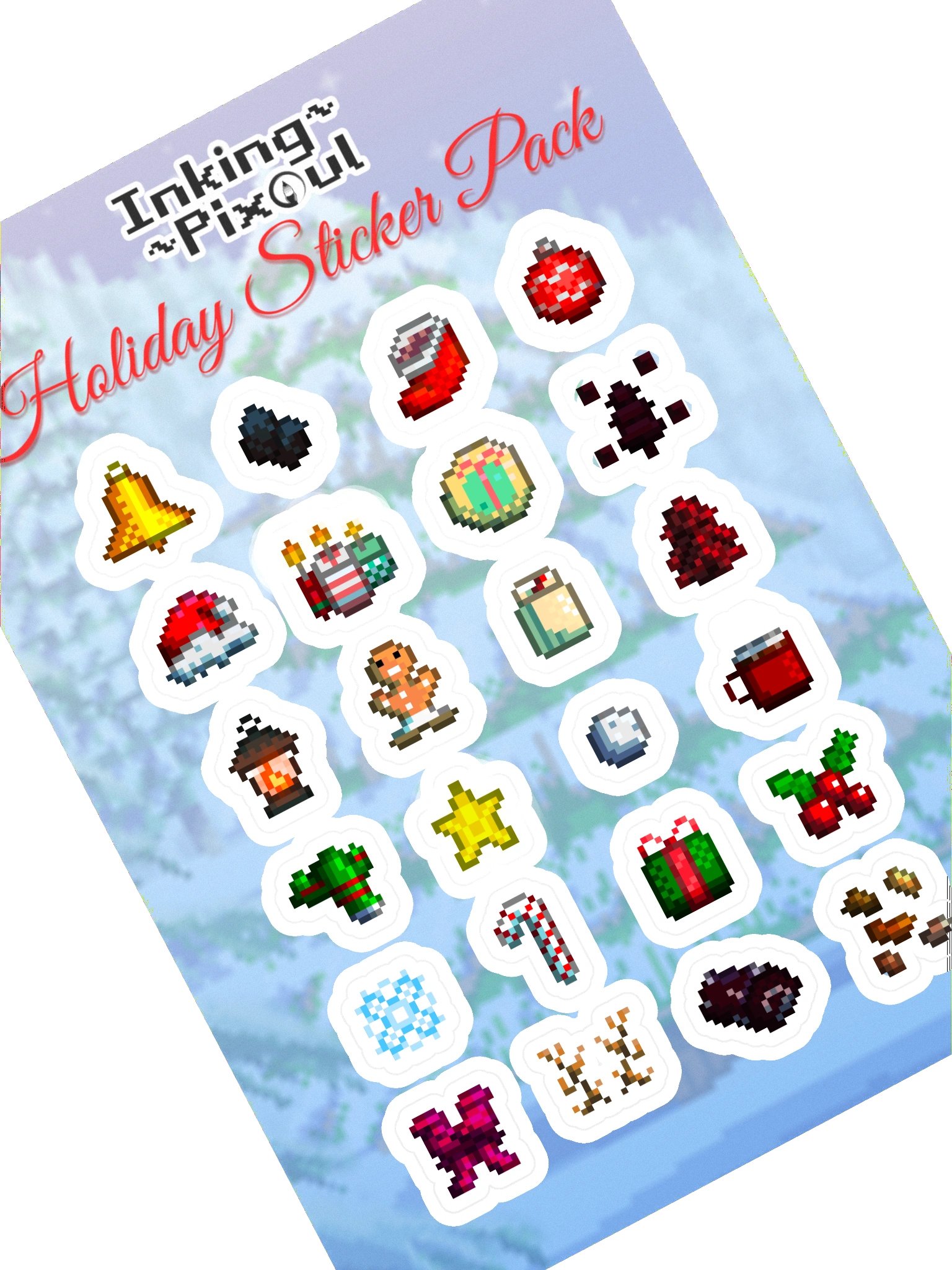Pixel Holiday Stickers product image (1)