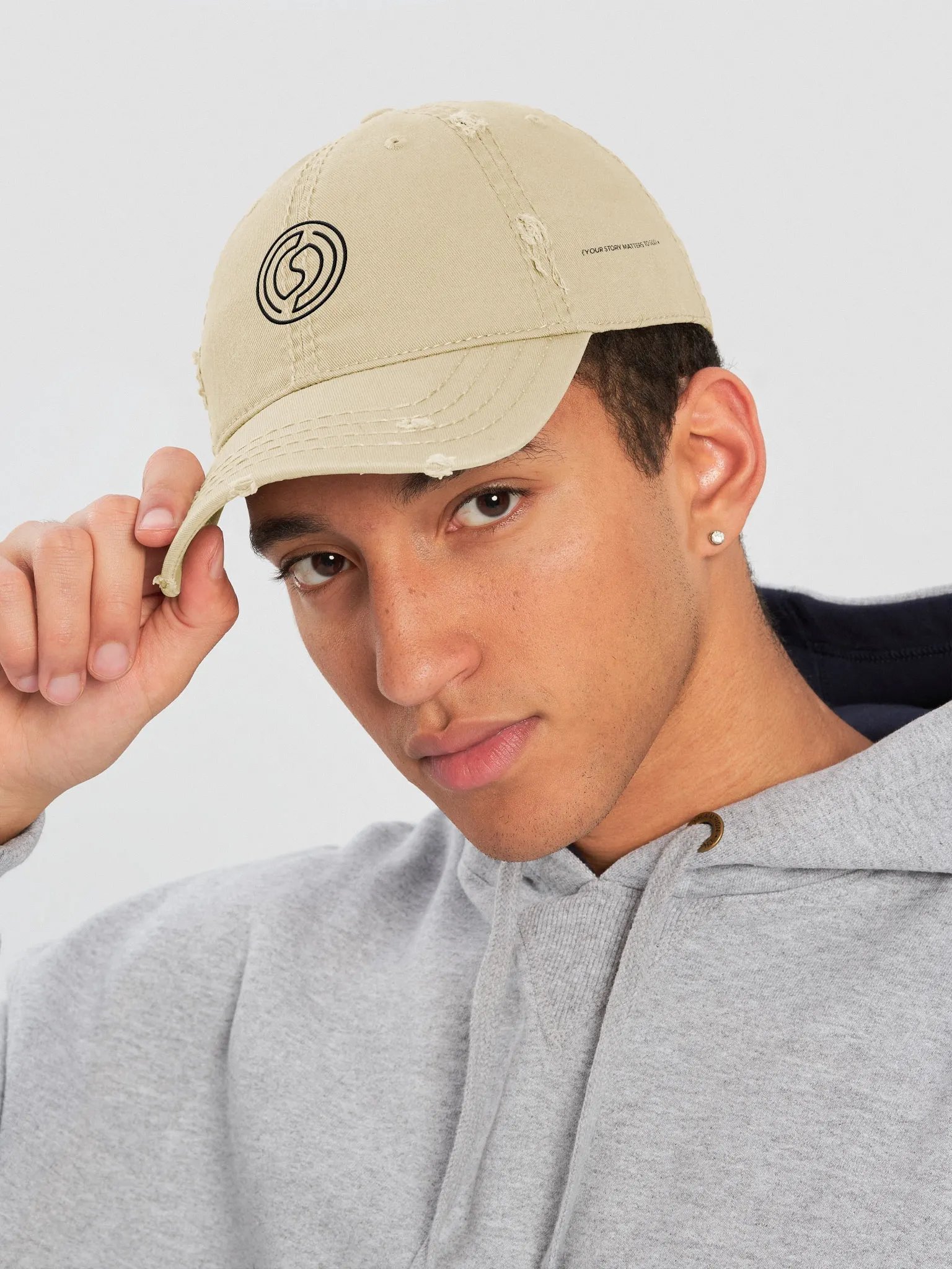 Khaki Story Writer Distressed Hat product image (5)