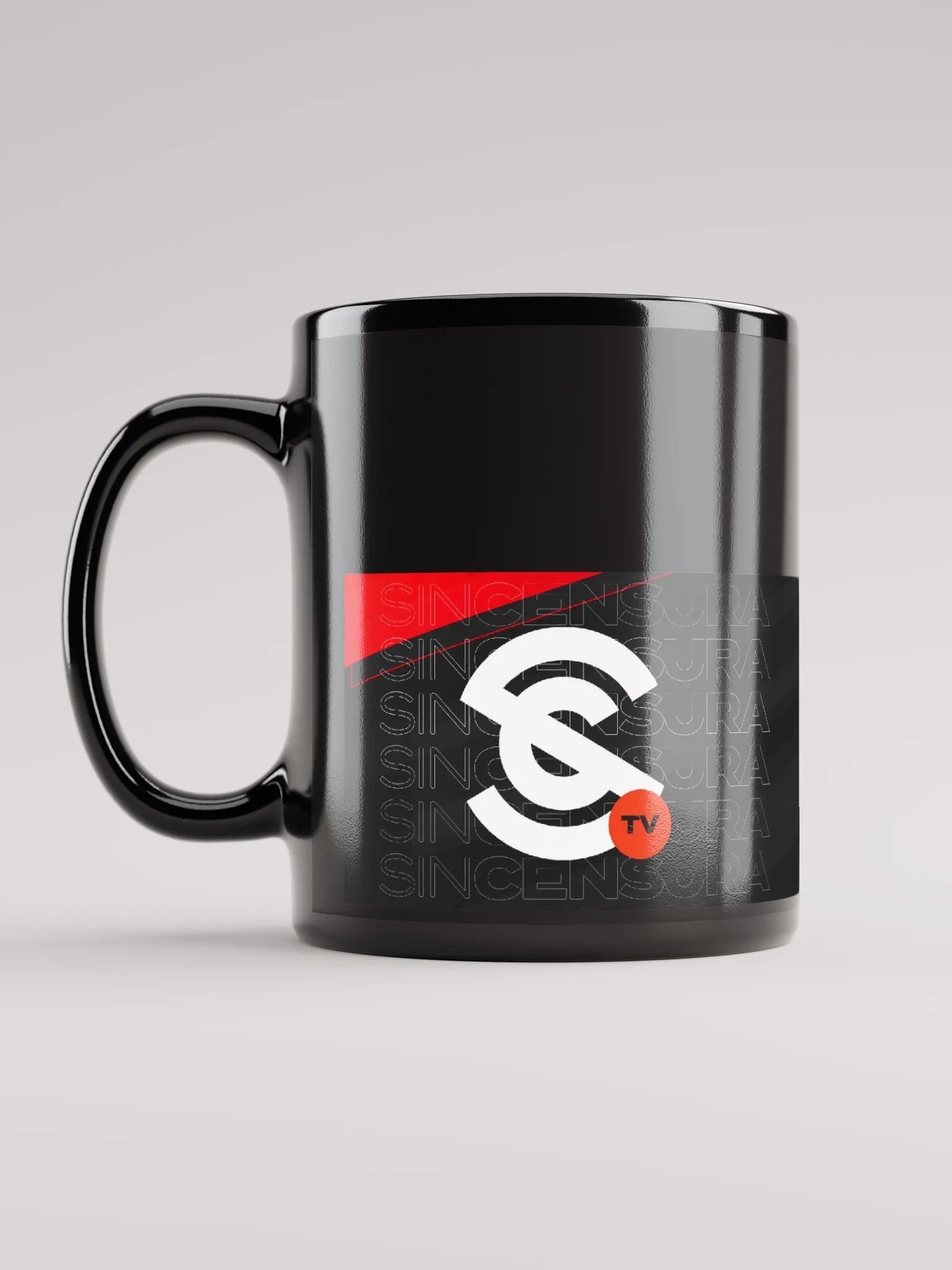 Taza glossy Sin Censura. Negro product image (6)