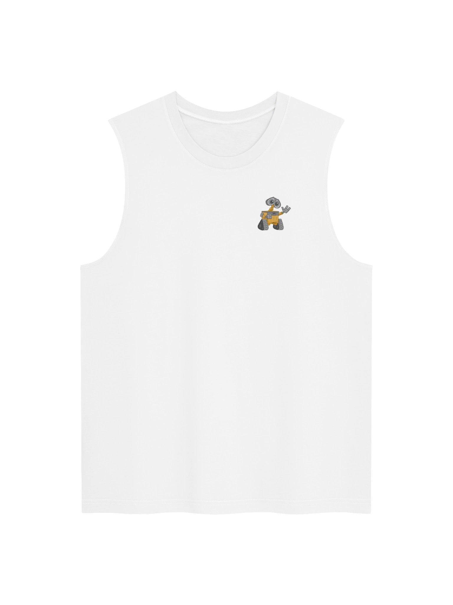 Robo Cube Sleeveless Tee (White) product image (1)