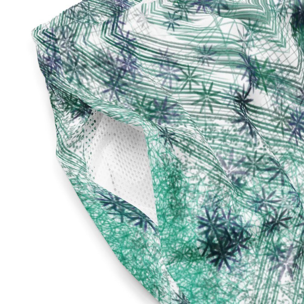 Shades Of Green Geometric Pattern Mens Swim Shorts product image (6)