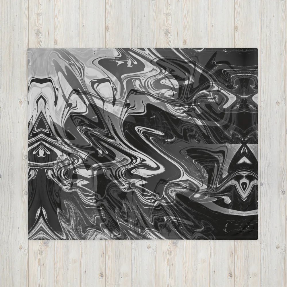 Black and White Swarm Pattern Urban Design Throw Blanket product image (16)