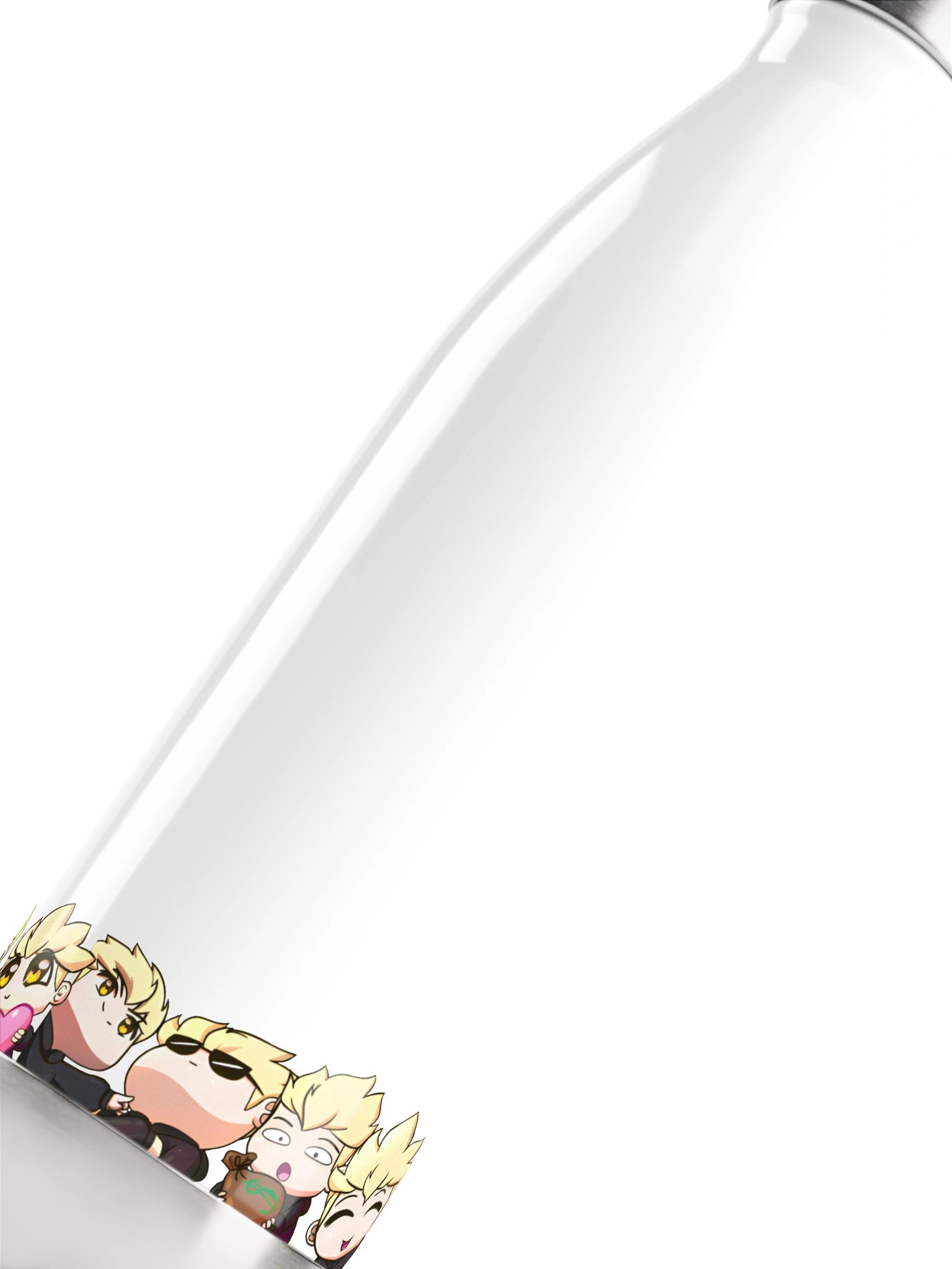 Stainless Steel Water Bottle | All Emotes | White product image (5)