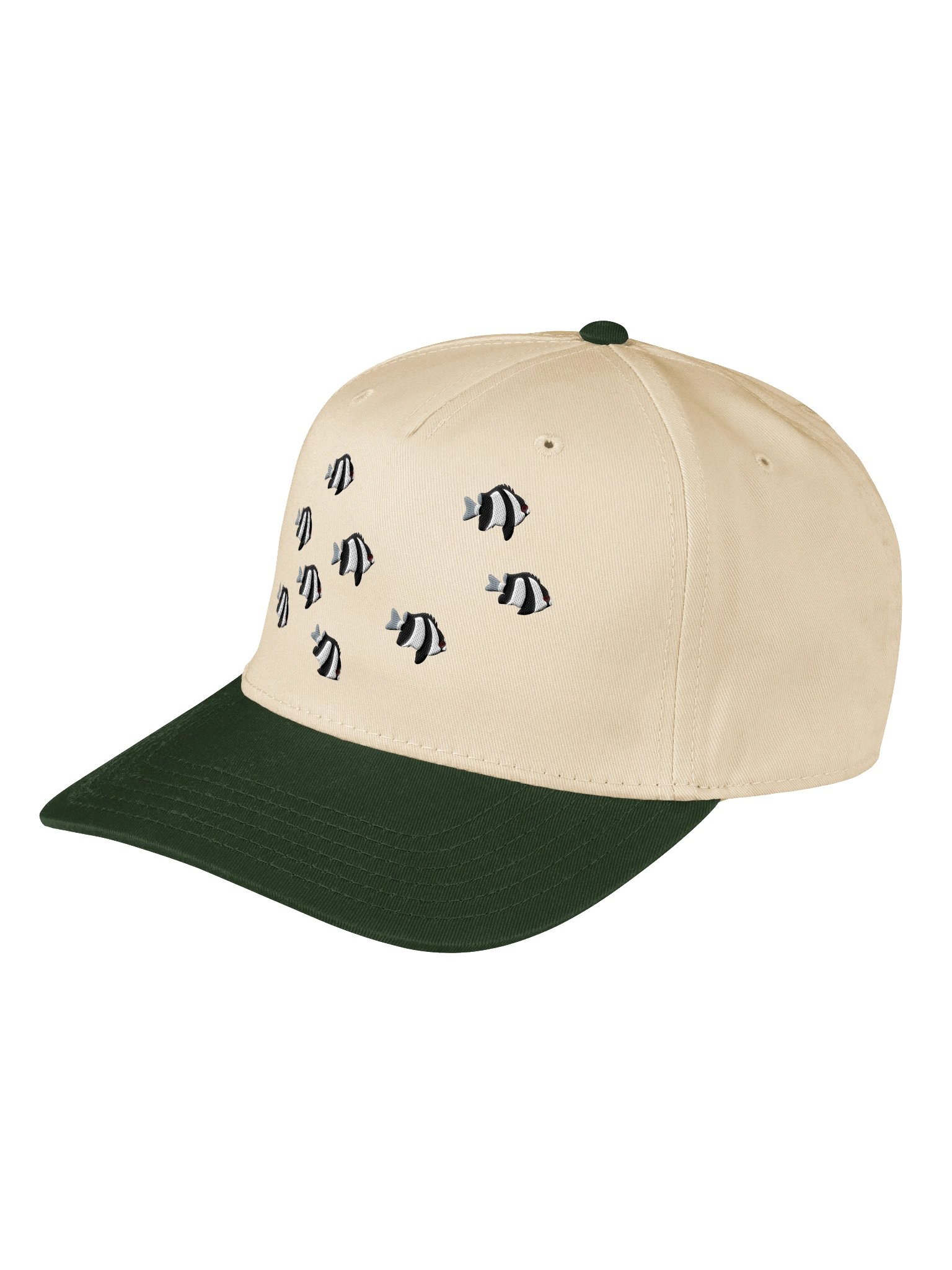 A School of Three-Stripe Damsels Embroidered Baseball Cap | Reef Fish Hat for Saltwater Aquarium Lovers product image (21)