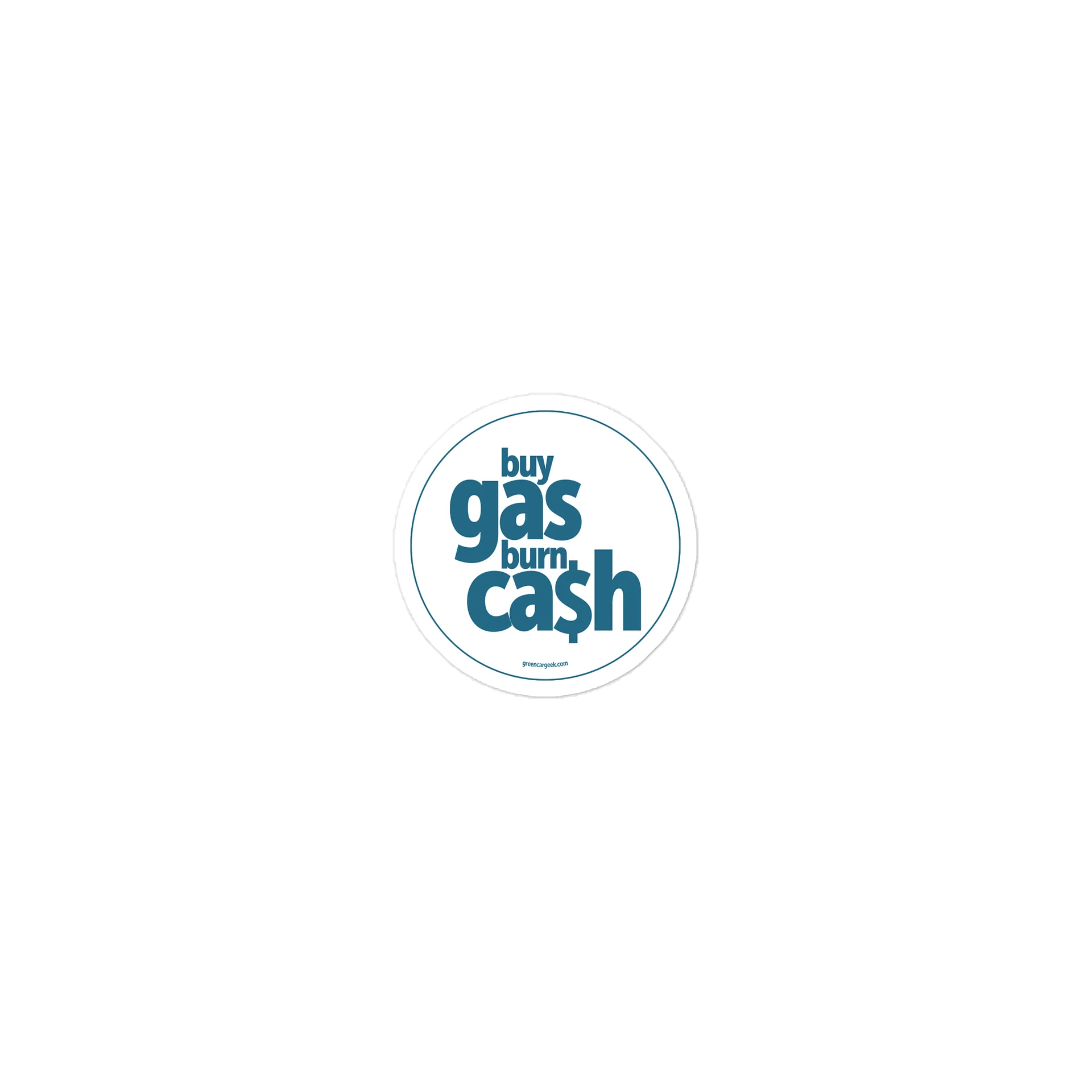 Burn Cash Sticker (White) product image (1)