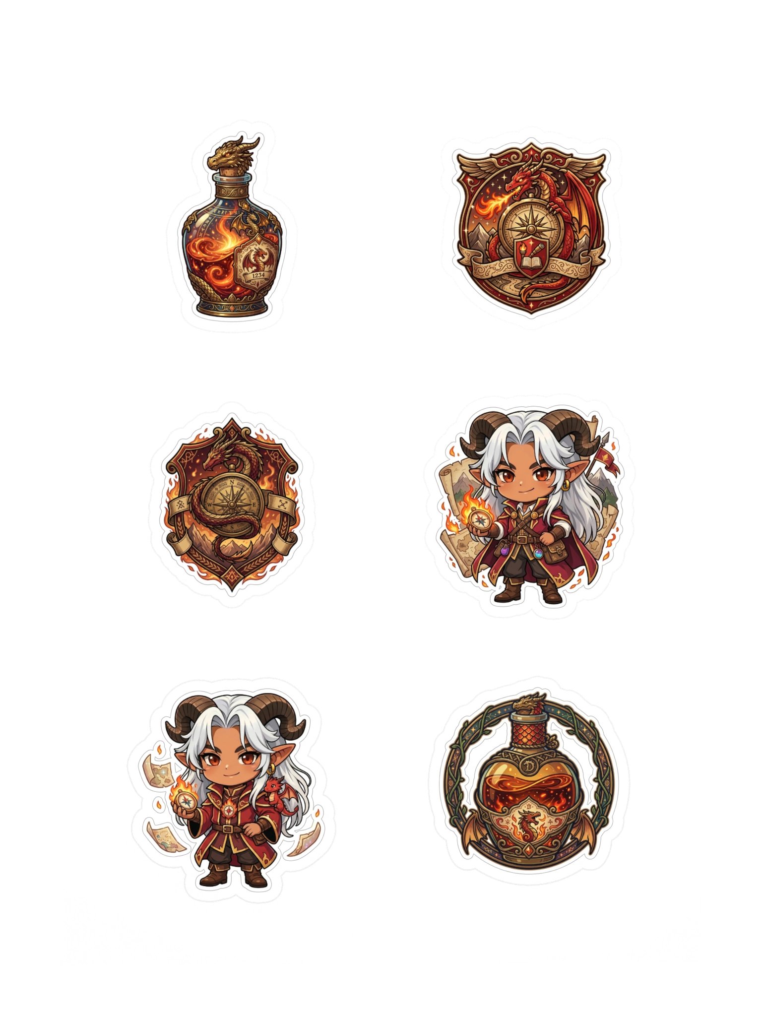 Yang – House of Crimson Emberwake Sticker Sheet product image (3)