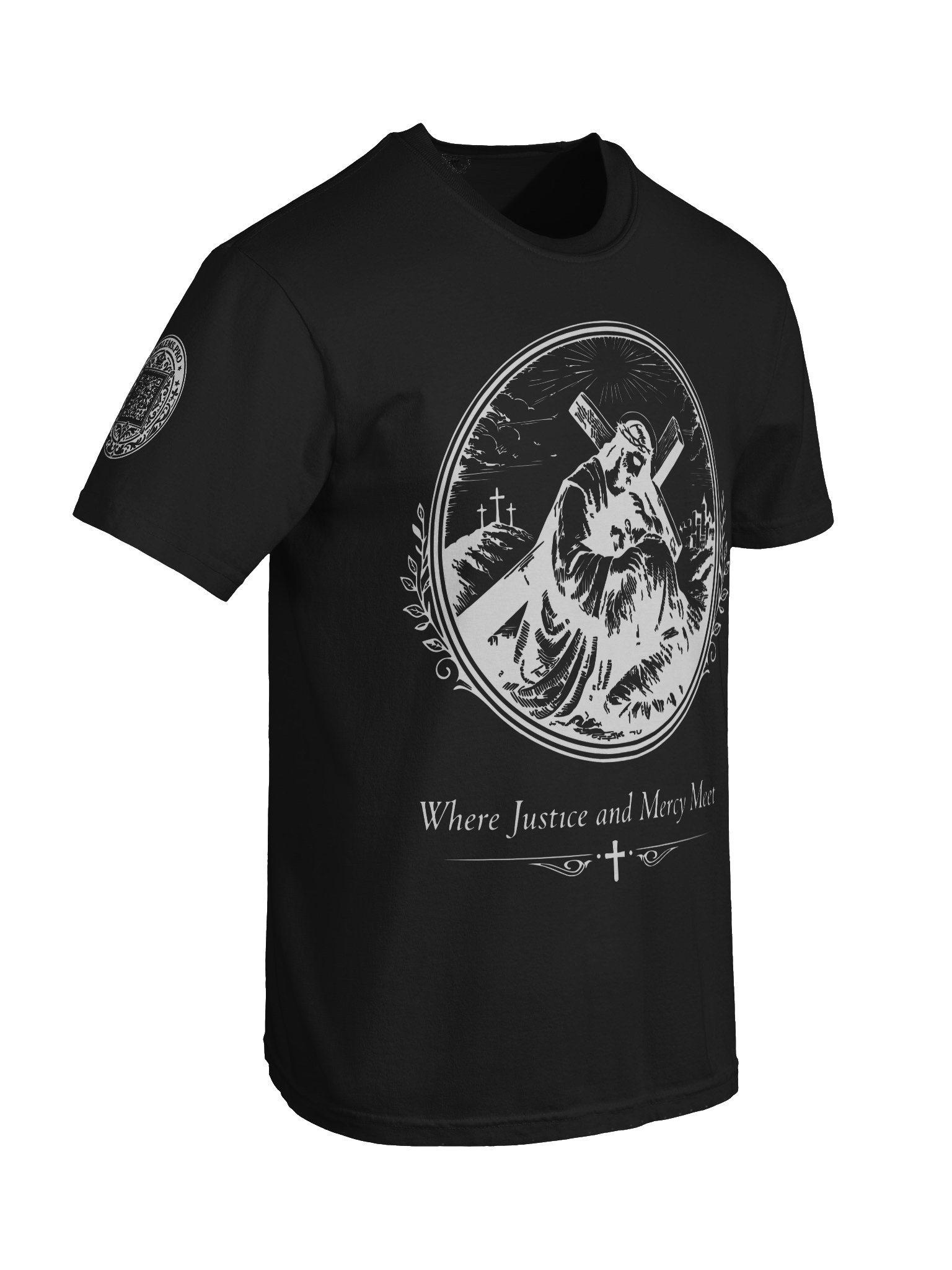 Justice Meets Mercy (White on Black/Color) product image (8)