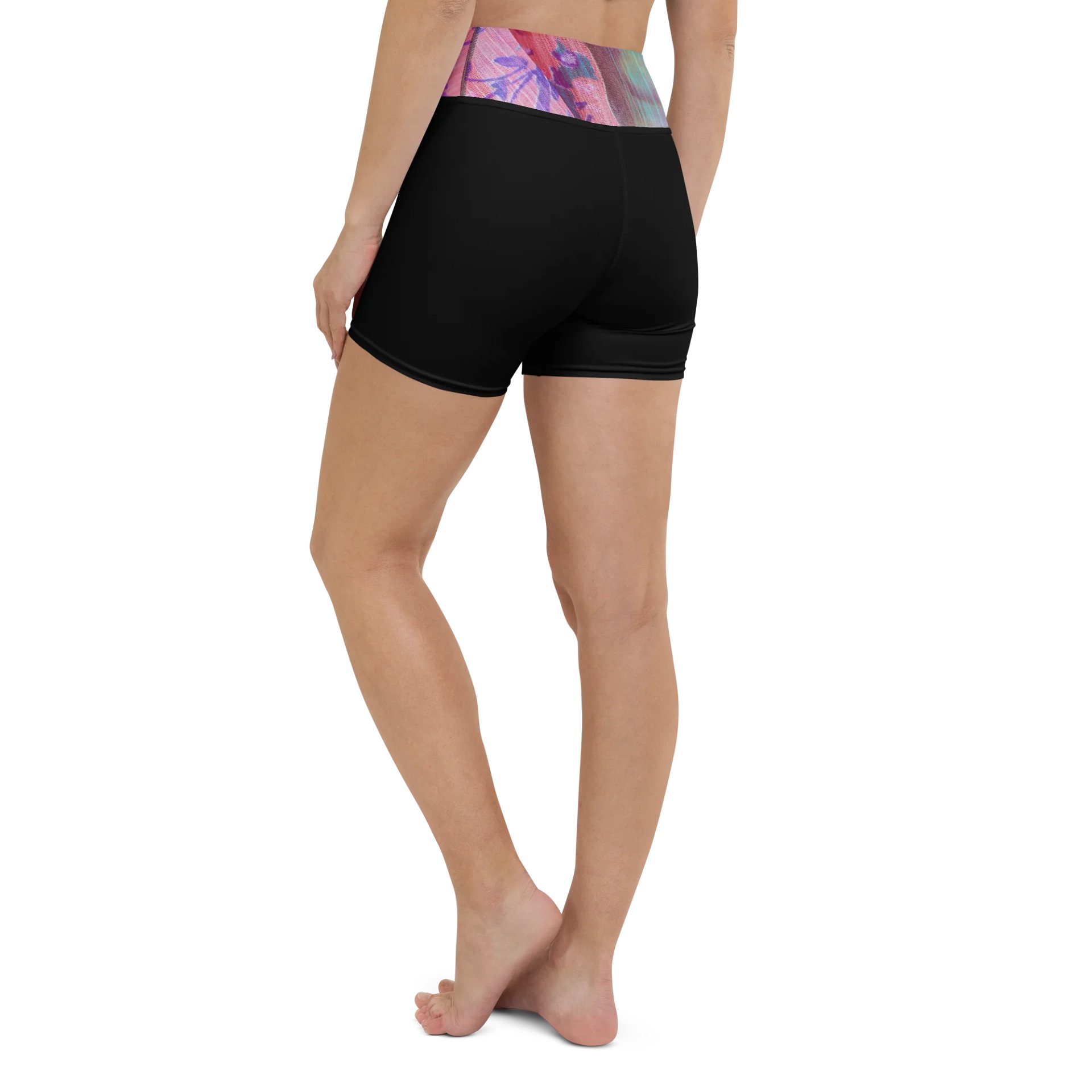 Paradise Breeze Black Flow Yoga Shorts product image (1)