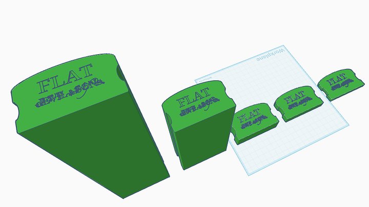 Set of five FLAT sanding Guitar Blocks (3D Print File) product image (2)