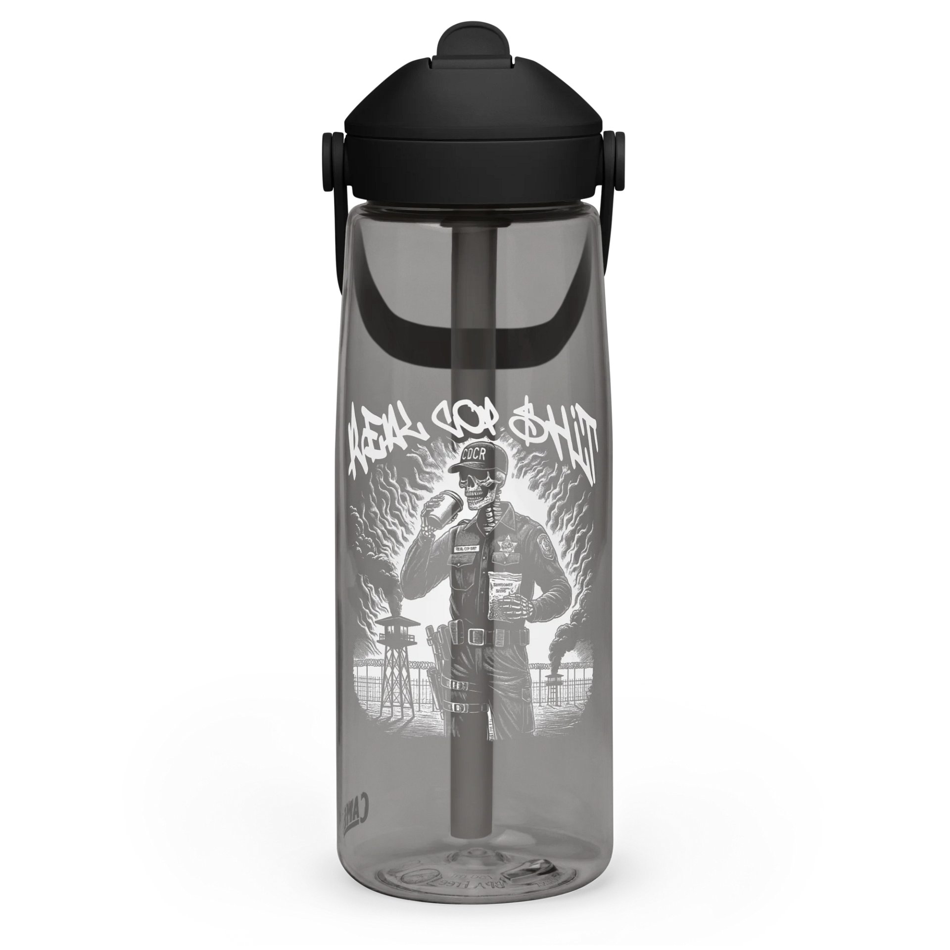 REAL COP SHIT FLIP STRAW WATER BOTTLE product image (1)