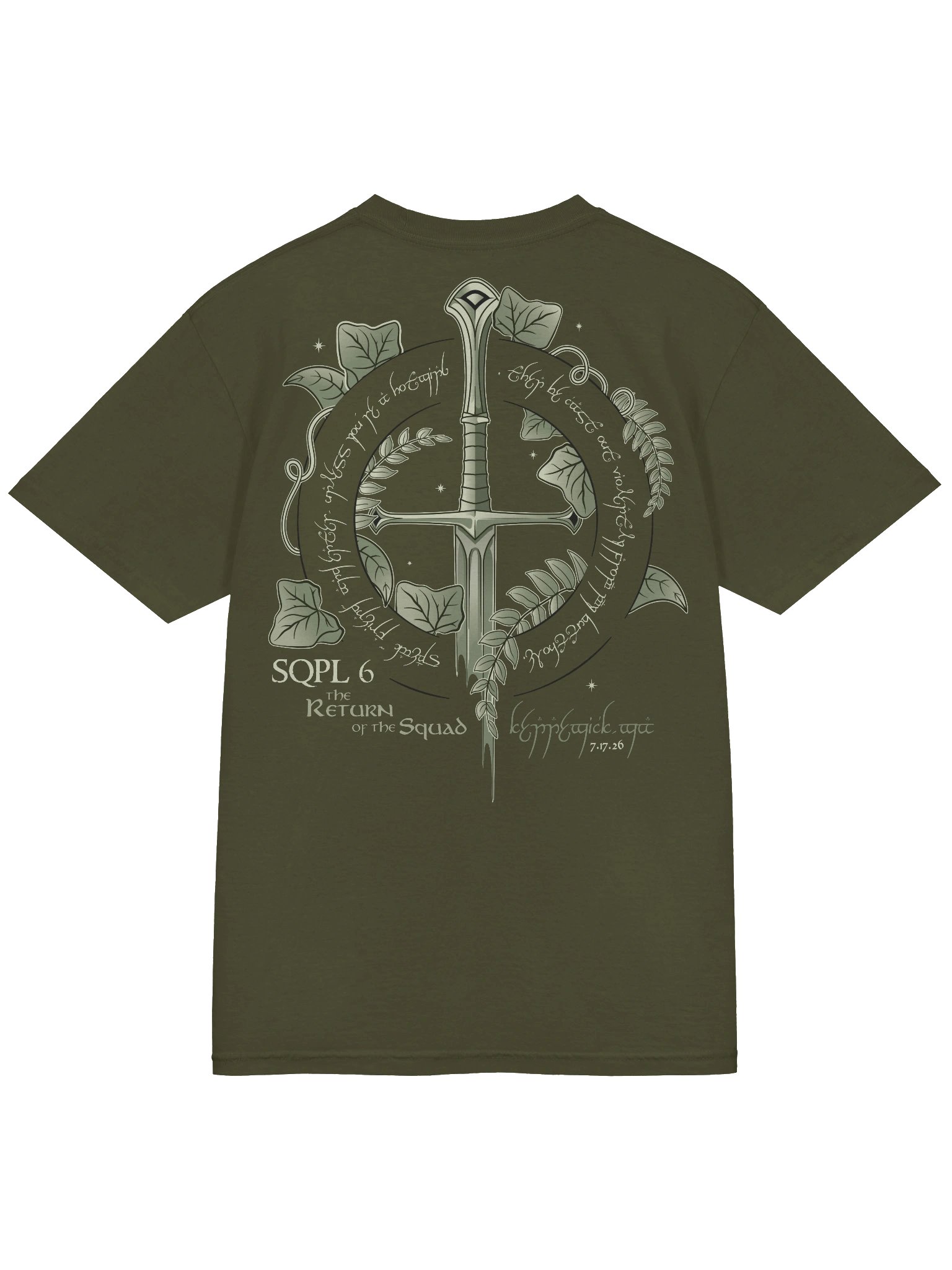 Squad of the Rings: SQPL 6 Tee Olive product image (4)