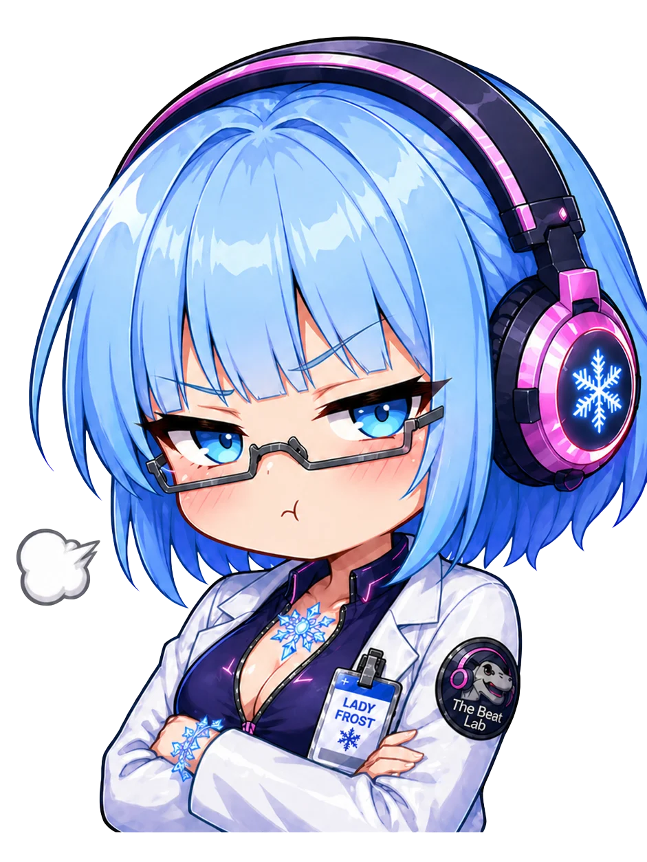 Lady Frost Annoyed Emote - Die Cut Sticker product image (1)