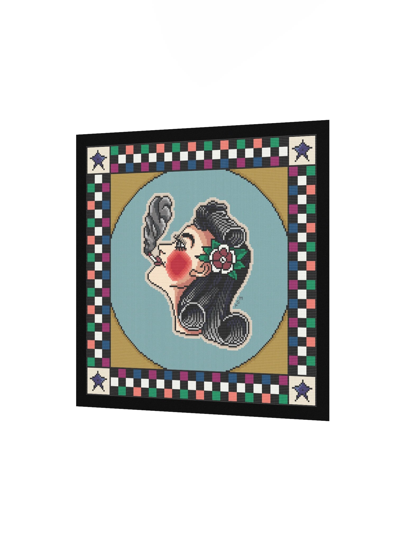 Bert Grimm Smoking Lady with Folk Art Frame Print product image (3)