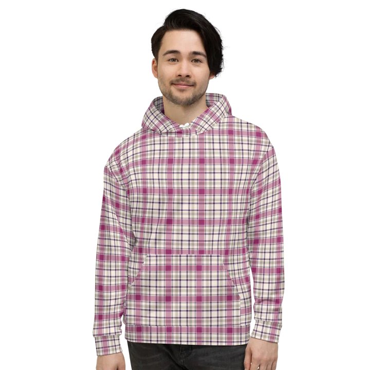 Magenta and Gray Plaid Hoodie product image (2)
