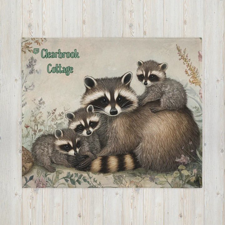 Raccoon Family Throw Blanket product image (1)