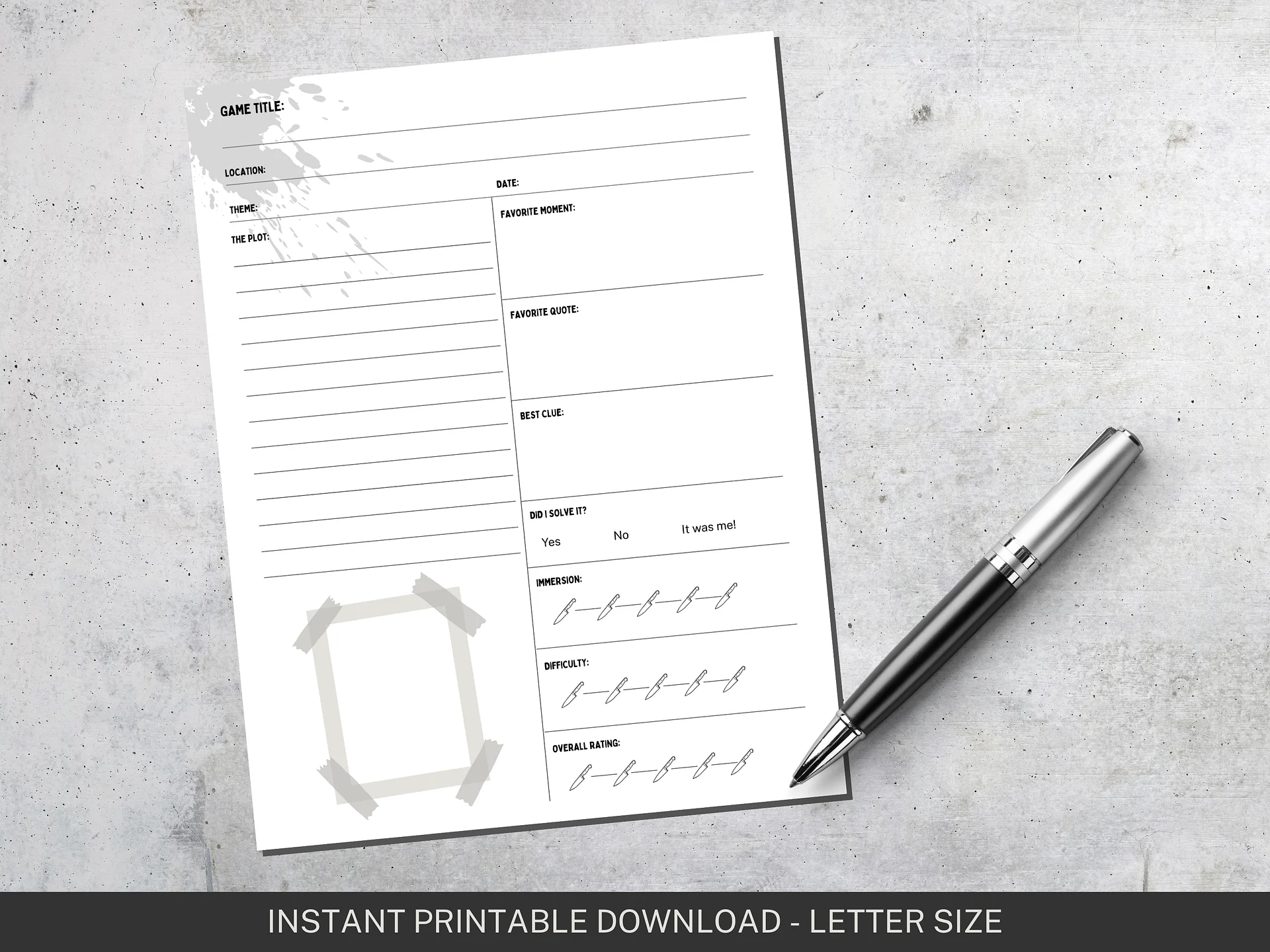 Digital Mystery Party Detective Logbook product image (4)