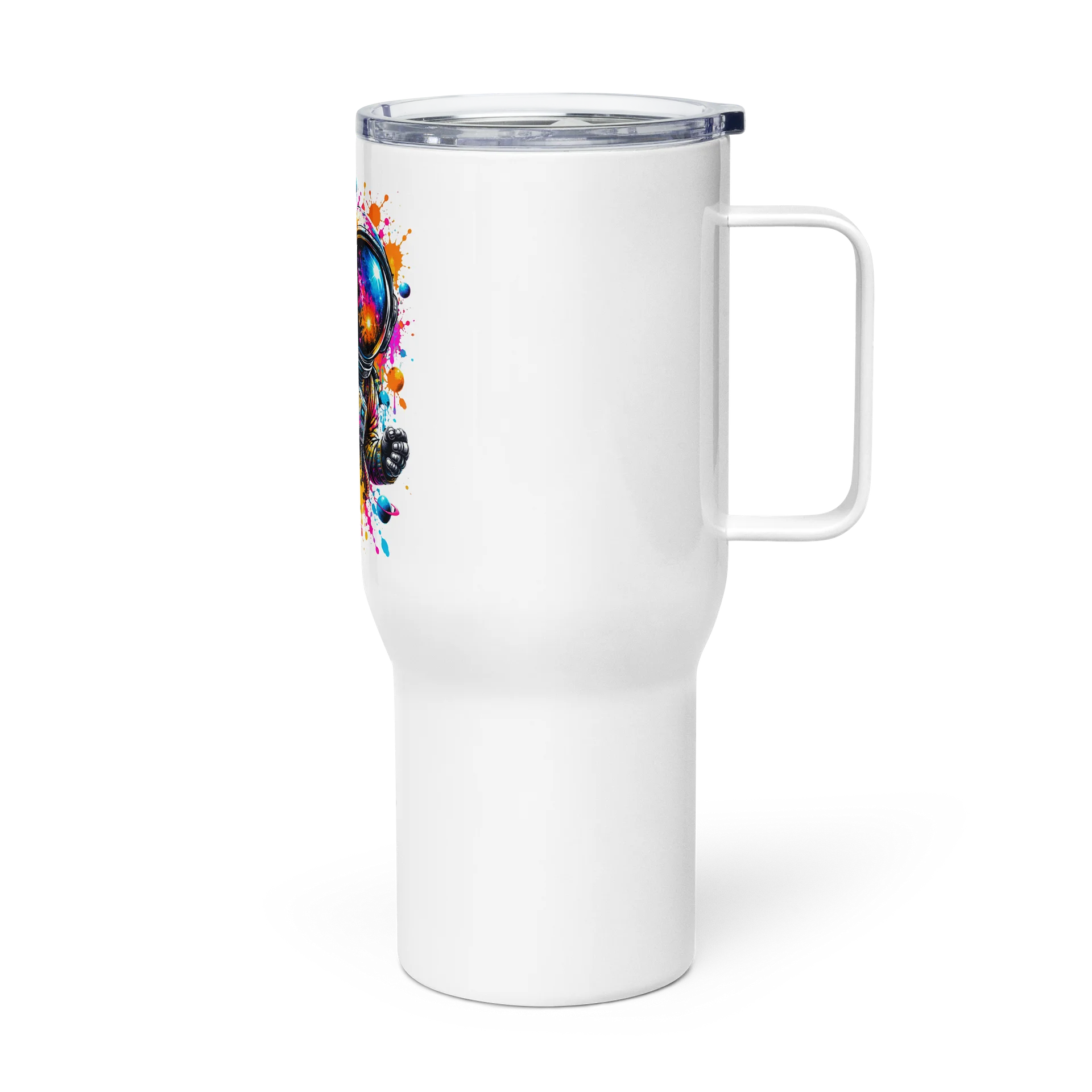Cosmic Rebel – Neon Astronaut Travel Mug product image (4)