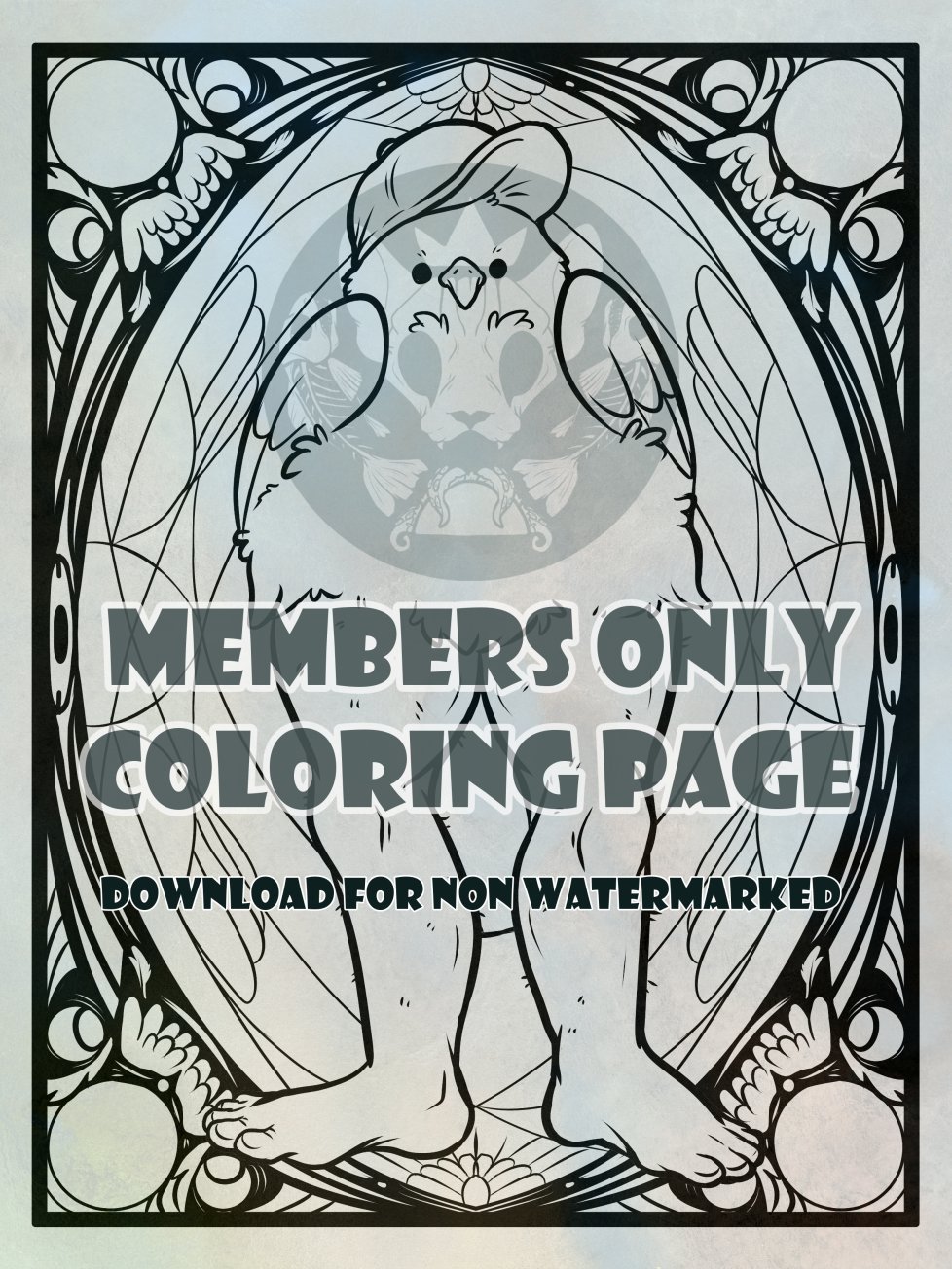 Trucker hat Finch - Coloring page product image (1)