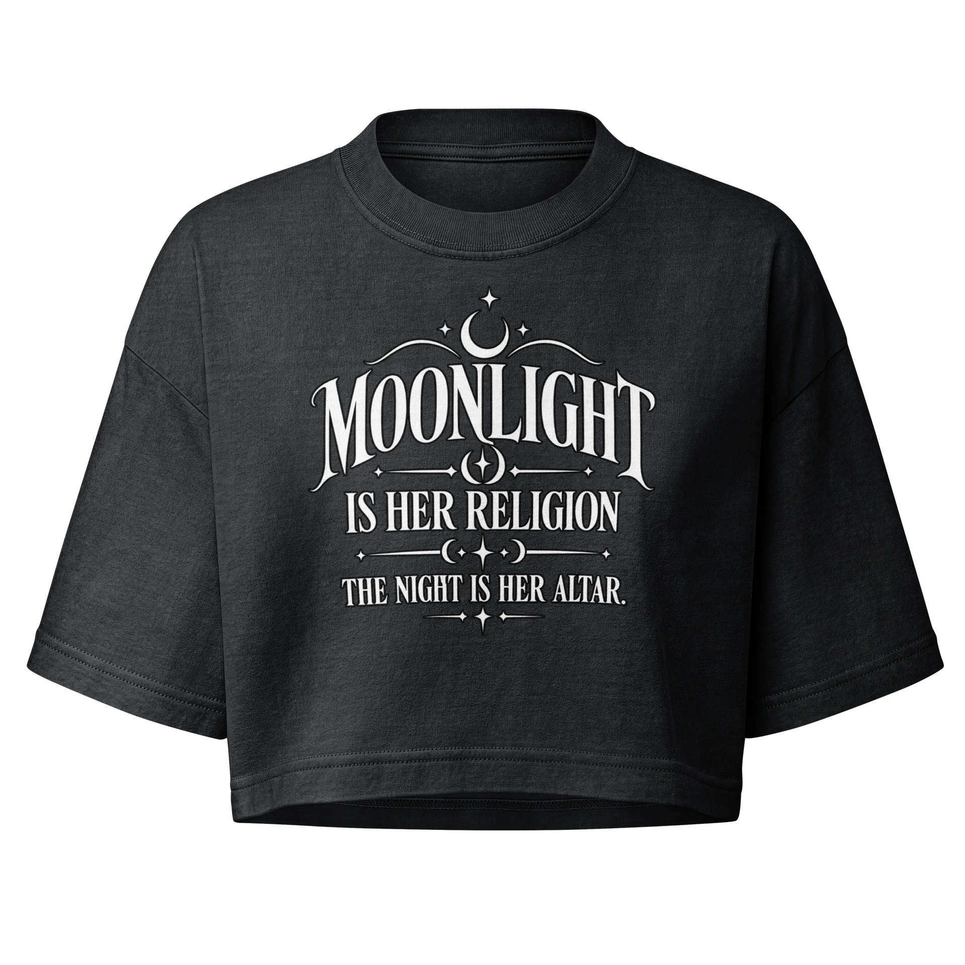 Moonlight Is Her Religion Crop Top product image (1)