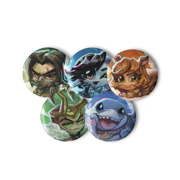 Chibi Rivals #2 Pin Button Collection product image (1)