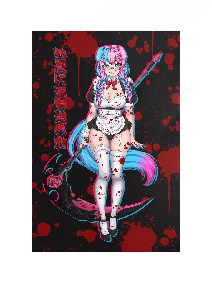 MooMoo Maid Scythe Poster (Black Dress) product image (1)