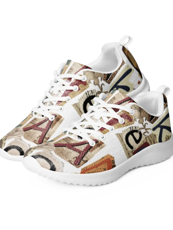 Literary Vibe: Book & Coffee Collage Sneaker Women's Sneakers product image (1)