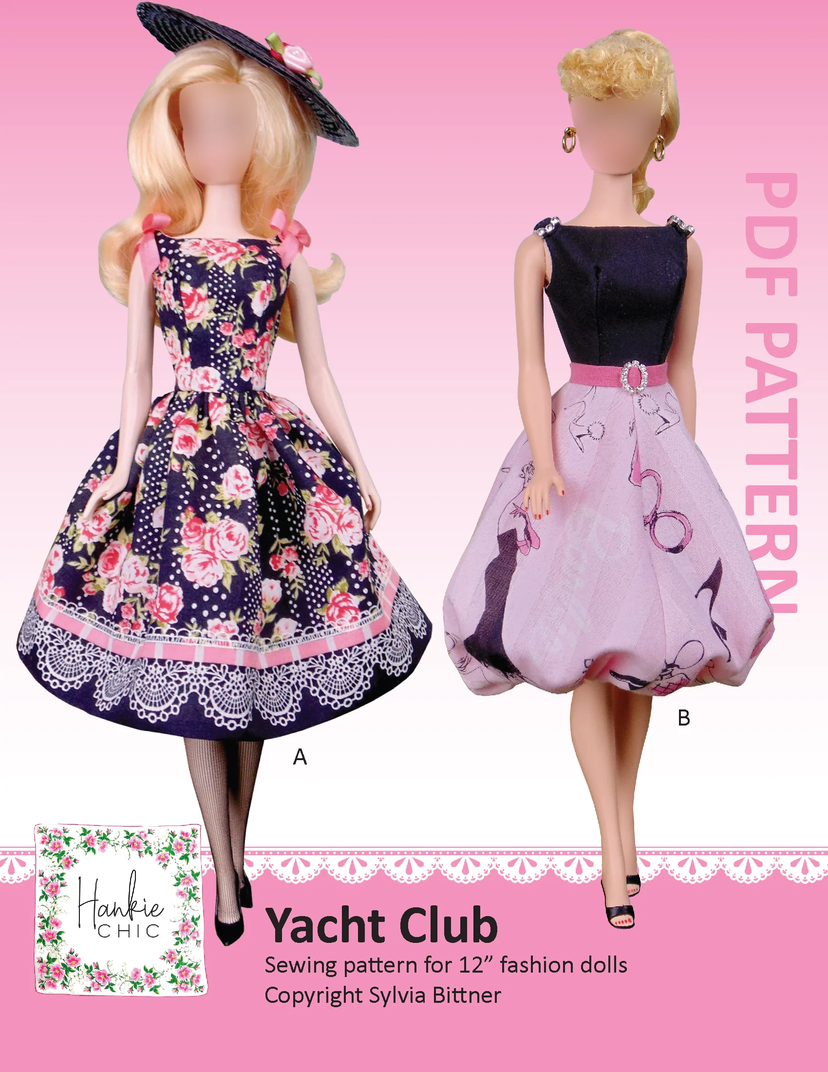 Yacht Club sewing pattern for 12" fashion dolls product image (1)