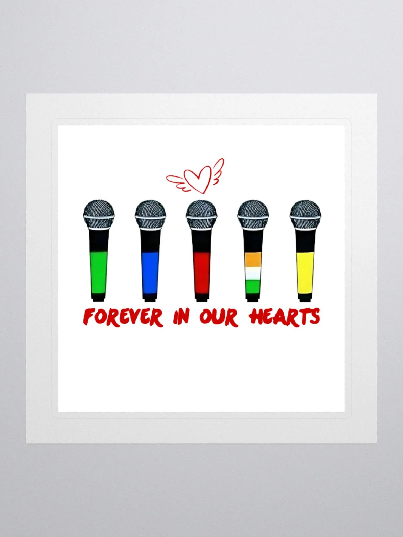 1D Liam Payne Tribute Stickers, 1D Microphone Decal, In Memory of Fan Gift, Laptop Sticker, Water Bottle Decal, 1D Scrapbook product image (1)