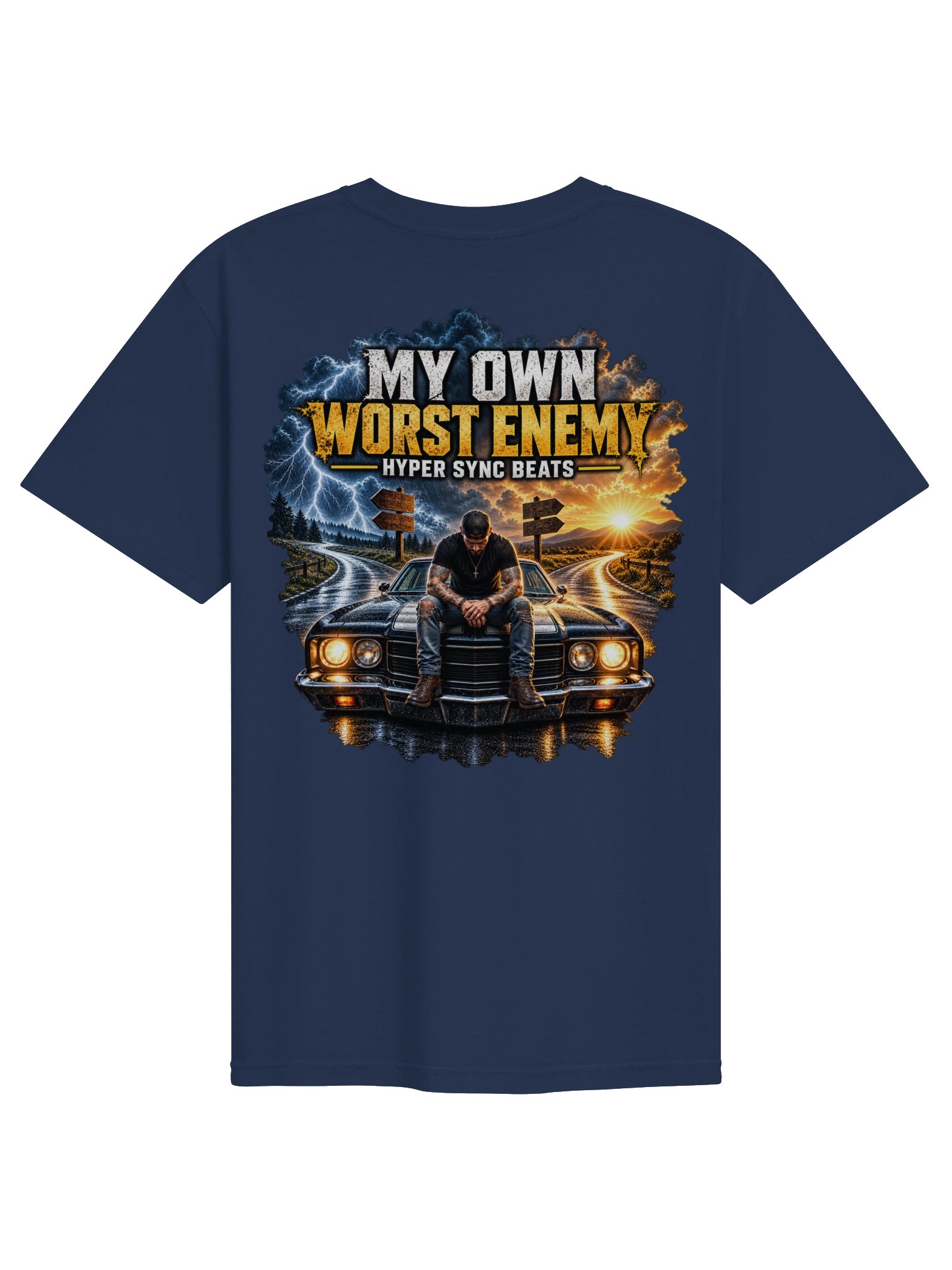 My Own Worst Enemy—Hyper Sync Beats Premium Graphic T-Shirt product image (1)