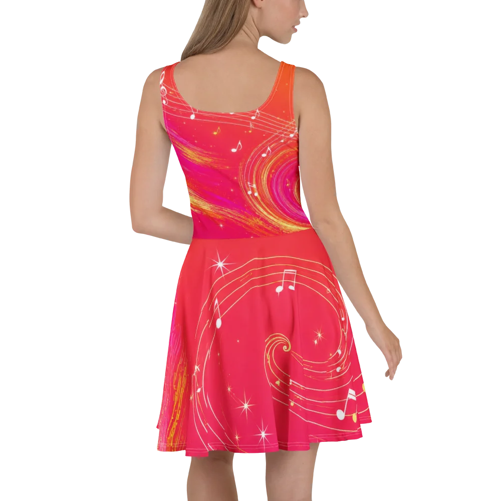 Gradient Music Note Skater Dress product image (4)