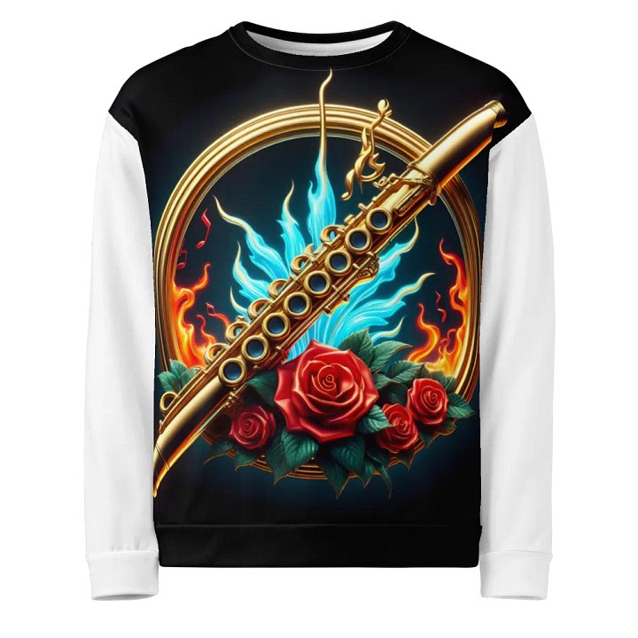 Floral Melody Golden Flute - Unisex Sweatshirt #12 product image (1)