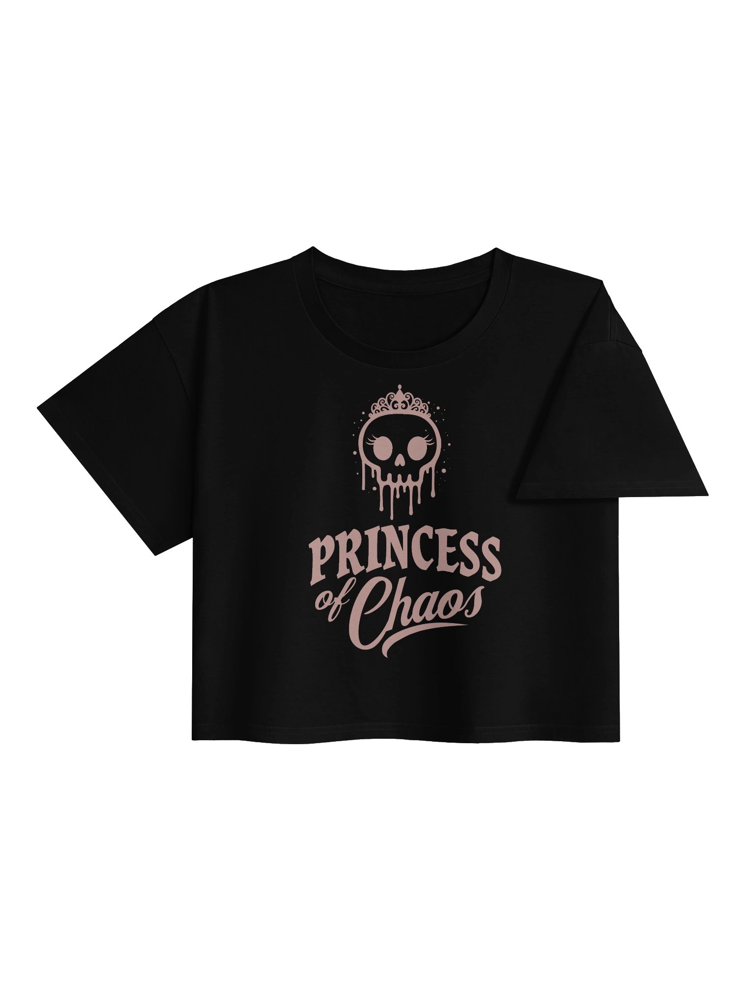 Princess of Chaos Skull Cropped Tee - Pink product image (4)