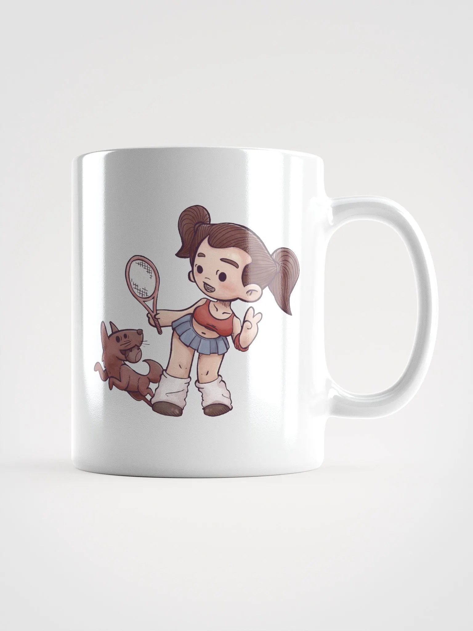 She & Her Pet | White Glossy Mug product image (1)